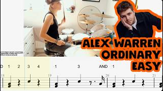 Alex Warren - Ordinary EASY 🥁 Play Along (EASY Beat BUT With Tricky Triplet Fills 🔥)