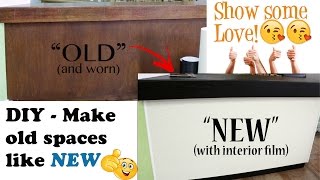 We are at a dentist office today and renovating the reception area to make it look newer and a lot cleaner with Interior film! :) I hope 