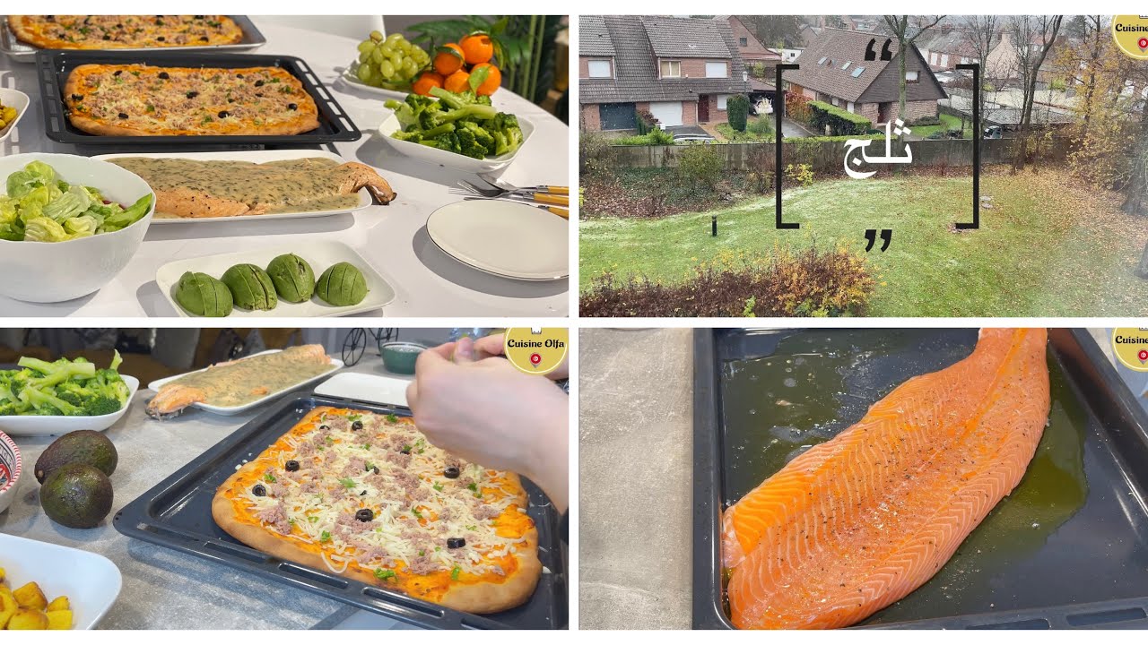 ثلج ❄️و برد 🌨و خرجة 🚘و عشاء مدلل 🥦🥗🥔🍣🍕