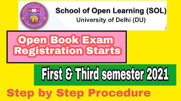 Sol open book exam registration starts 2021  // Step by step explain
