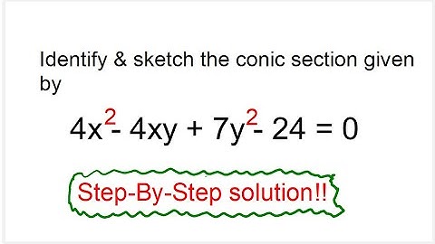 Rotation of axes of a conic section