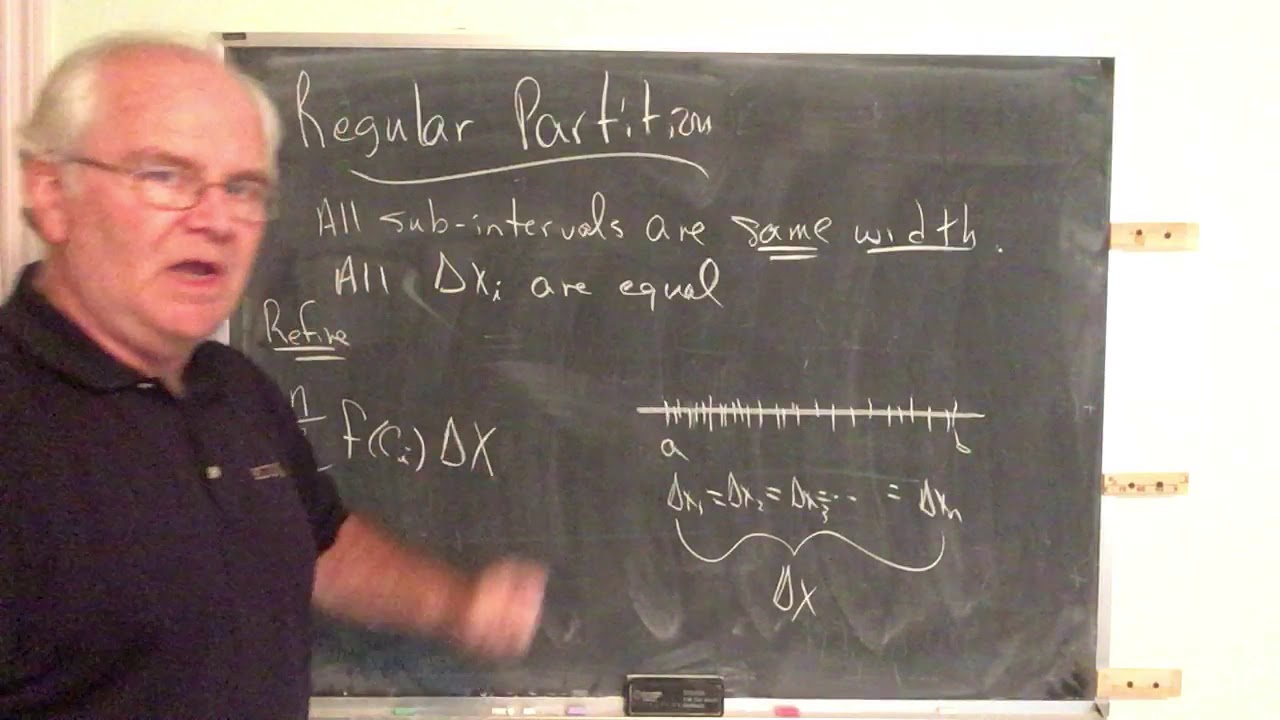 Calc I Riemann Sum VII Regular Partition