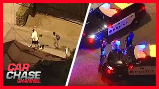 DUI suspect flees on foot after vehicle veers off road in Santa Monica | Car Chase Channel News