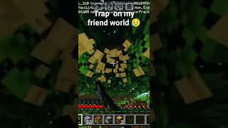 trap on my friend world #minecraft #gaming