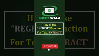 Extract Text Using Regex #tricks #trick #excel #google #googlesheets