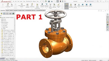 Solidworks tutorial | Design and Assembly of Stop valve in Solidworks Part 1