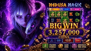 MEDUSA MAGIC BIG WIN 😱 3,257,000 COINS! 🔥 Lucky Spin Record Win 💰 screenshot 3