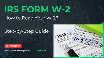 IRS Form W-2 Tutorial - Step-by-Step Guide with Example