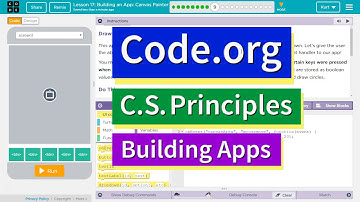 Building an App Canvas Painter Lesson 17.9 Tutorial with Answers Code.org CS Principles