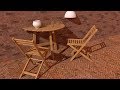 Autodesk Maya, Modeling stylized wooden table and chairs