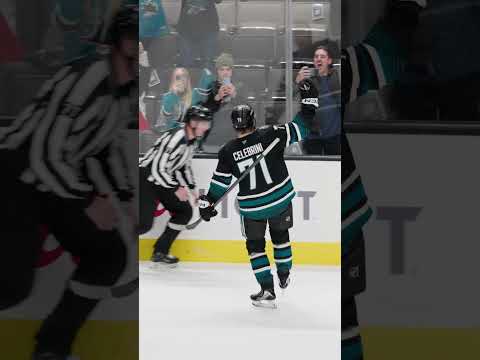 Celebrini gets his second hat trick of the season! #hockey #nhl #sharks