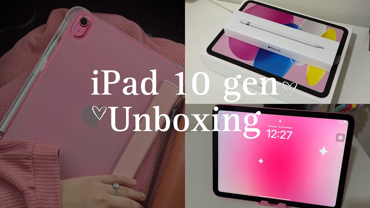 iPad 10 Gen UNBOXING in 2023 (pink) Apple Pencil & accessories✧.* #ipad 