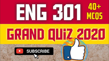 ENG301 Grand quiz 2020 || 40+mcqs must watch|| Eng 301 solved Grand quiz