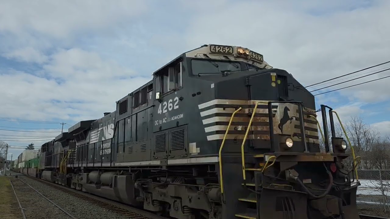 NS trains meet and KCS Engine at Macungie, PA 