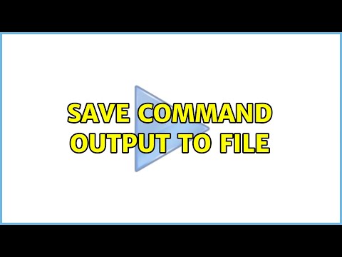 Save command output
