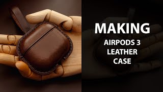 Making Airpods 3 leather case. New mold template. Leather craft