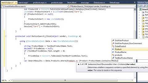 ASP.NET 4.0 Essential Skills Lesson 12-7: Add functionality to a Search page