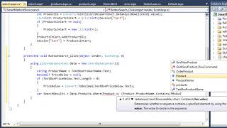 ASP.NET 4.0 Essential Skills Lesson 12-7: Add functionality to a Search page