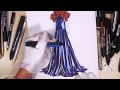 SILK A-LINE SKIRT+EMBELLISHED SWEATER. Johanna Ortiz| Fashion Illustration Tutorial