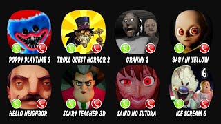 Poppy Playtime 3, Troll Quest Horror 3, Granny Chapter Two, The Baby In Yellow, Hello Neighbor....