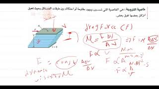 3 شرح اللزوجة Viscosity ميكانيكا الموائع