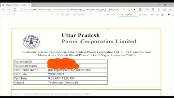 uppcl tg2 answer key 20 March 2021