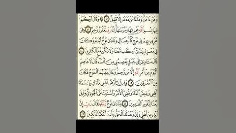 ما تيسر من  سورة هود  الآيه 41 : 45