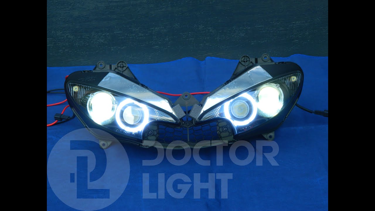Yamaha R6 RJ05 Reflektor FULL LED (DOCTOR LIGHT) - YouTube