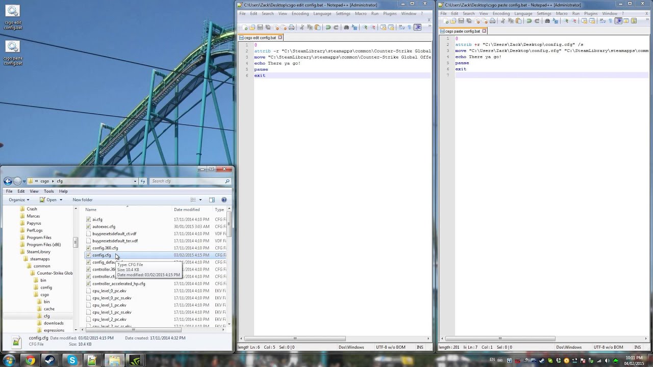 My first batch script - YouTube