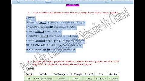CS403 Assignment No  02 solution 2018 Logical Database Design