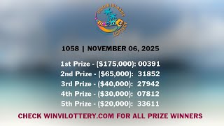 VI Lottery Drawing Results for #1058 Empowering Community Ticket - 11/6/2025