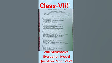 Class 8 Bengali Model Question 2025📝💥#shorts #2ndunittest2025  #class8 #bengaliquestion #trending
