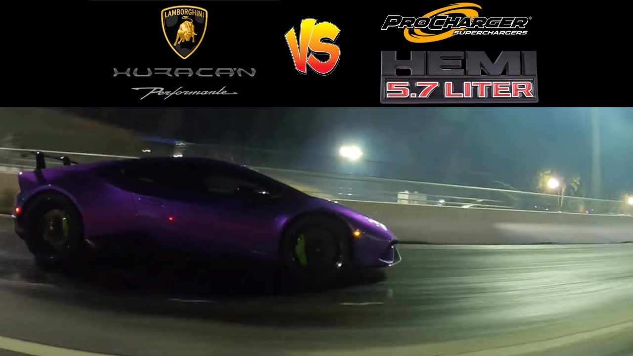 Cammed 5.7 Hemi vs a Lambo - YouTube