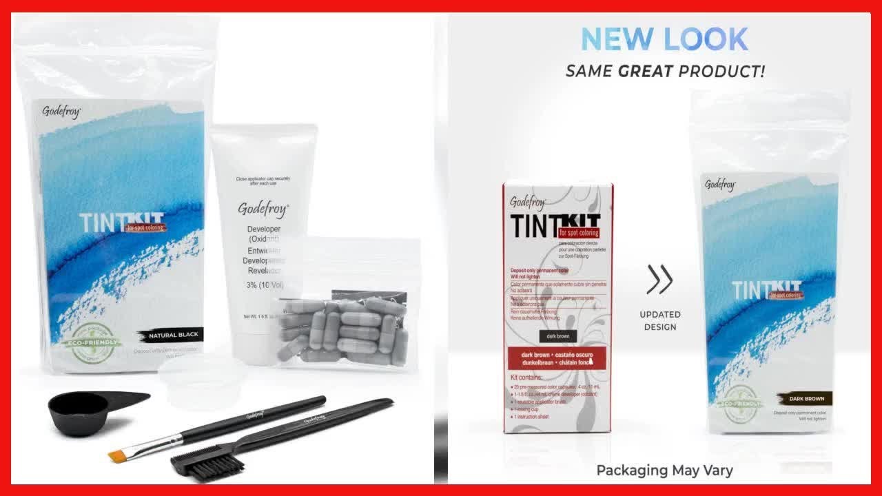 Godefroy Professional Hair Color Tint Kit, Natural Black, 20