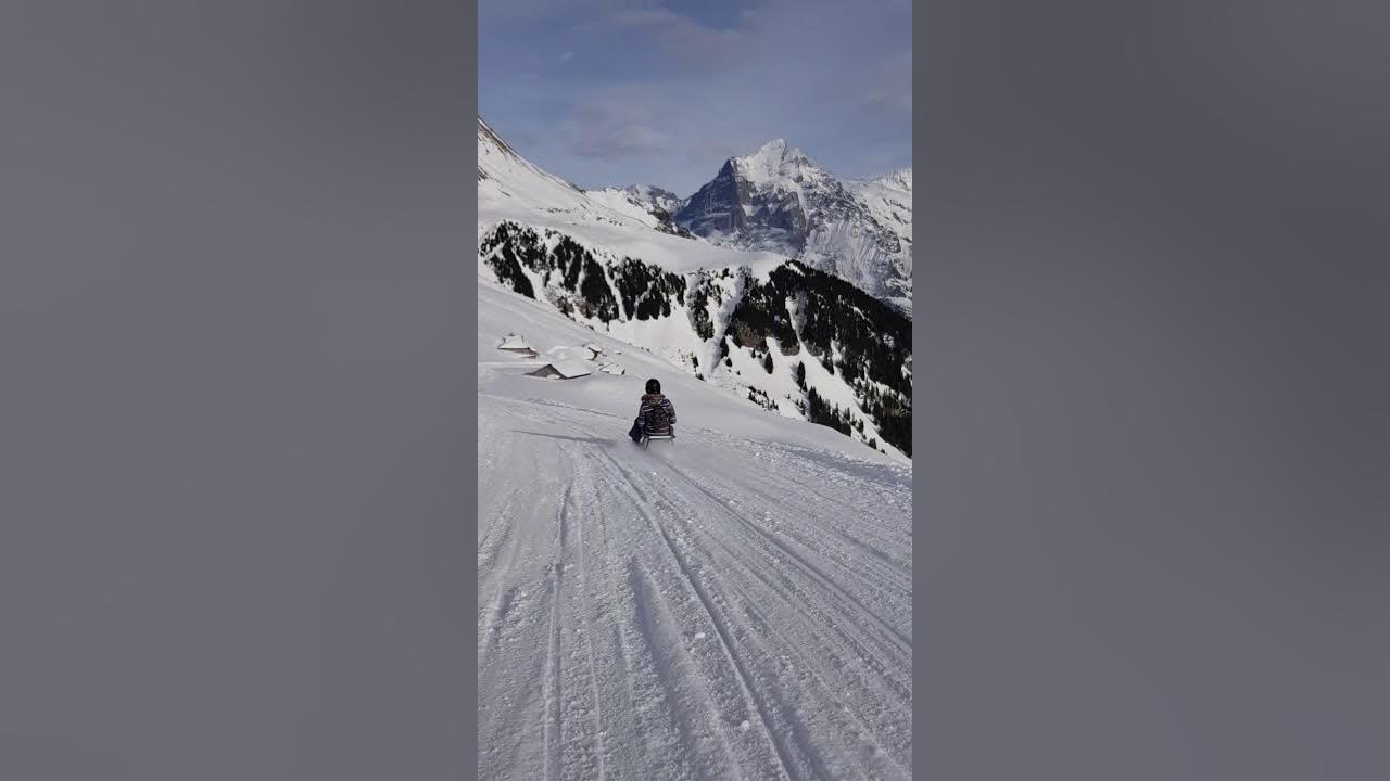 Sledging in Switzerland Grindelwald First World's longest sledge run (No Winter Olympics