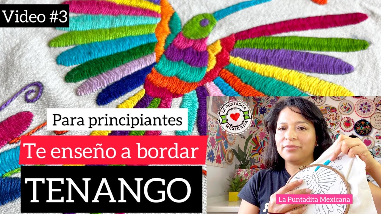 Aprende a bordar TENANGO✅ #bordadomexicano #mexicanembroidery #handbroidery #bordado #tenango #vira