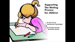 Play video: The Writing Process for Remedial Teachers   - Dr Jean Fourie