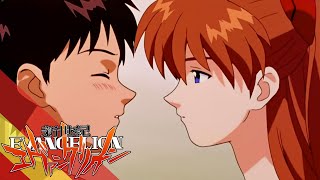 Shinji y Asuka se besan - Neon Genesis Evangelion - Doblaje Castellano NO OFICIAL