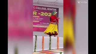 nekiram college youth festival 2025 | Nd anushka haryanvi dance viral girl video #rohtak #dance 