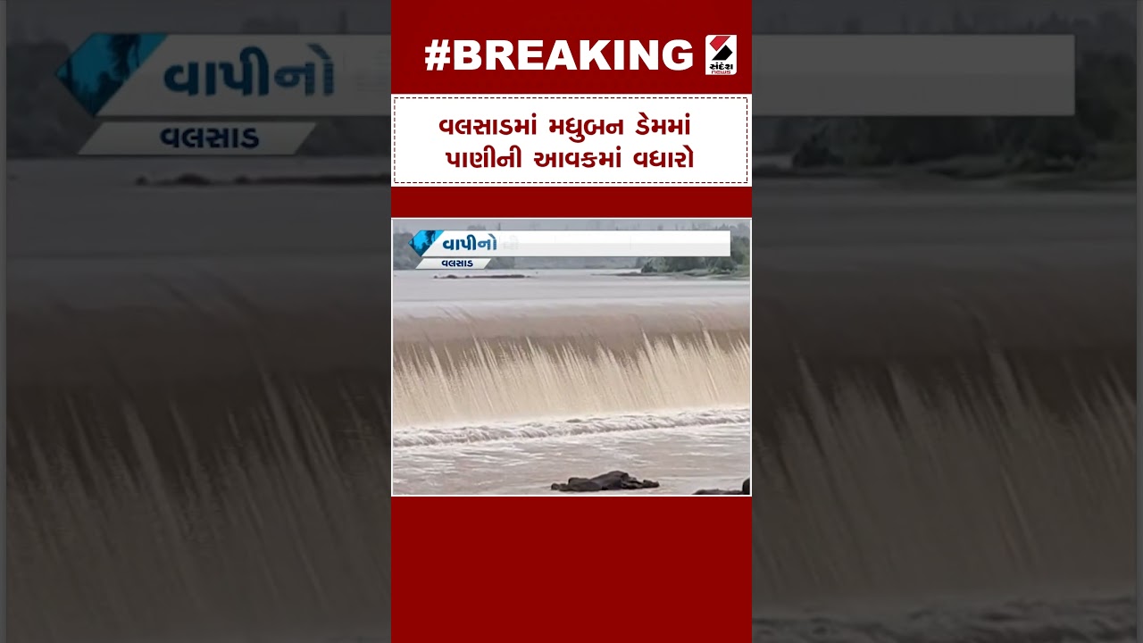 Valsad Heavy Rain : વલસાડમાં મધુબન ડેમમાં પાણીની આવકમાં વધારો | Gujarat Rain | Gujarat Monsoon