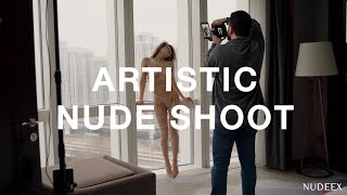 Artistic Nude Photoshoot with Maya by Alex Talyuka. Backstage workshop hotel