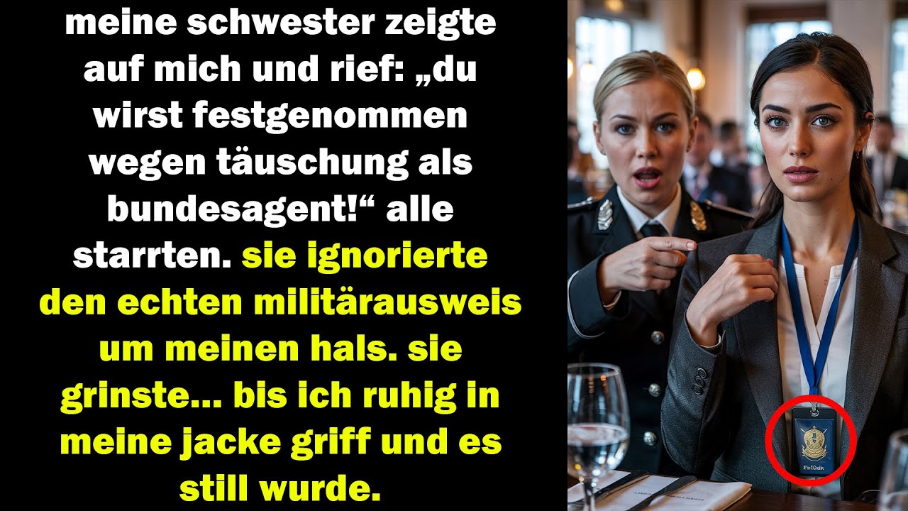 „du wirst festgenommen?“ sie grinste – bis ich meine echte militärmarke zückte… und alles schwieg.