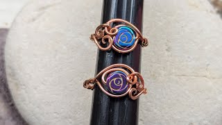 Simple Beginner Round Wire Twisted Bead Ring Wire Wrapping Tutorial