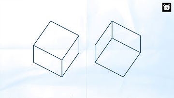 Necker Cube Optical Illusion (animation #2) | Kewbie