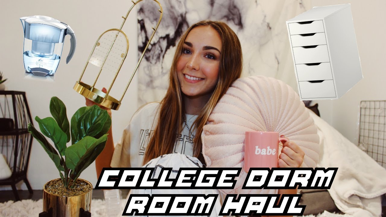 huge college dorm room haul! decor + essentials | savannah miller