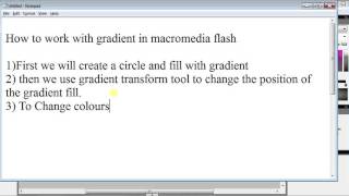 How to work with gradient in macromedia flash