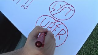 Fresno Uber, Lyft drivers hit the road; not to drive, but to strike