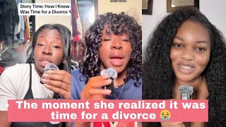 The exact moment she knew her marriage was over 💔