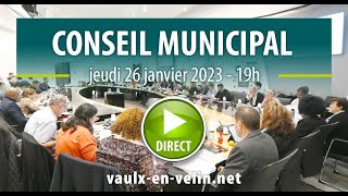 Conseil municipal<br/>jeudi 26 janvier 2023