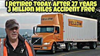 Truck Driver Retired Today After 27 Years 3 Million Miles Accident FREE, Show Him Some Love